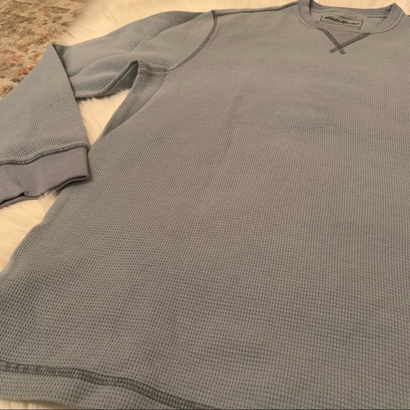Eddie Bauer Quartz Trail Long-Sleeve Thermal Crewneck Shirt Waffle knit Mens S - Picture 5 of 10